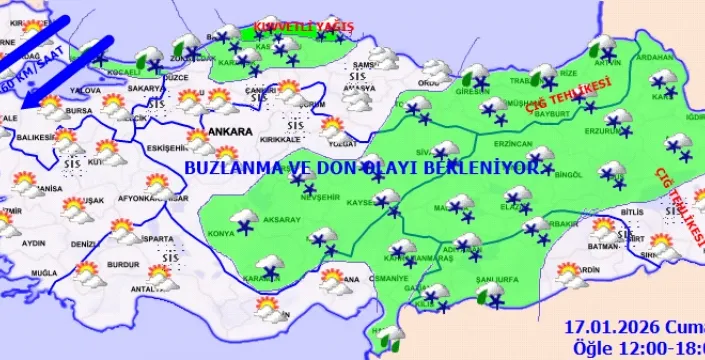 Meteorolojiden iç ve doğu bölgeler için buzlanma ve çığ alarmı