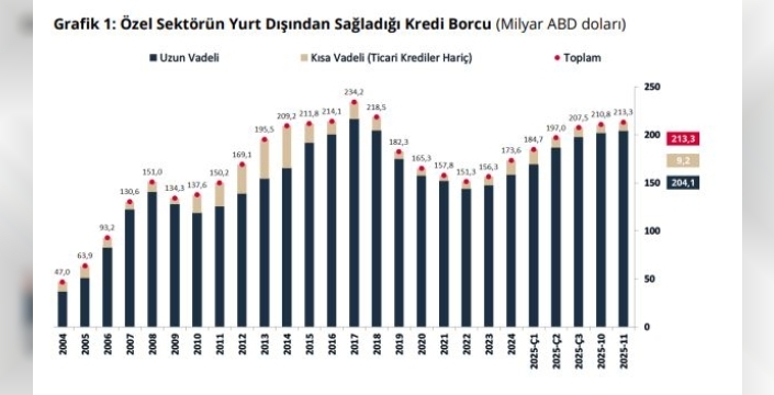 Özel sektörün yurt dışı borcu kasımda arttı: TCMB verileri ne diyor?