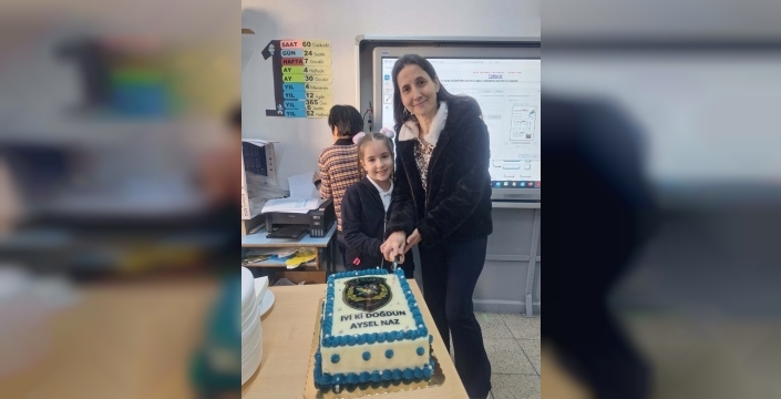 Şehit polis memurunun kızı Asel'e sürpriz doğum günü kutlaması