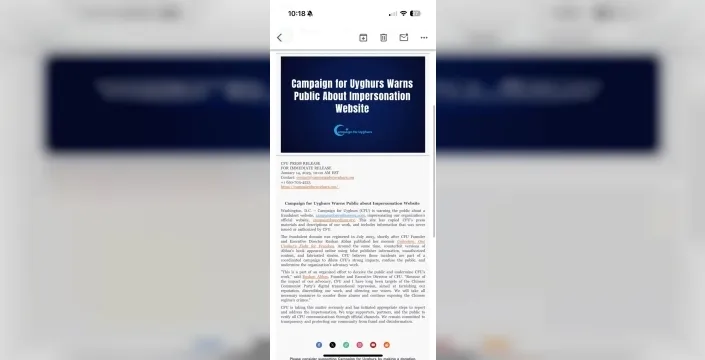 Uygur hareketi taklit eden sahte web sitesi ortaya çıktı