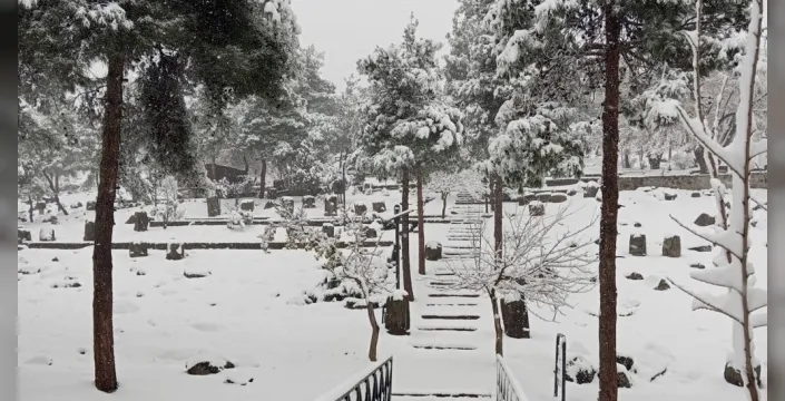 Yesemek Açık Hava Müzesi, karla kaplandı