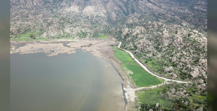 Bafa Gölü'nde yağmurlar sonrası su seviyesi yükseldi