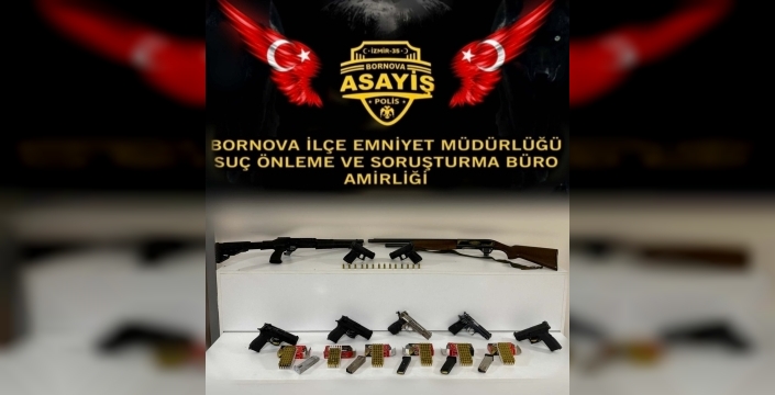 Bornova'da aile apartmanında silah operasyonu: 3 tutuklama