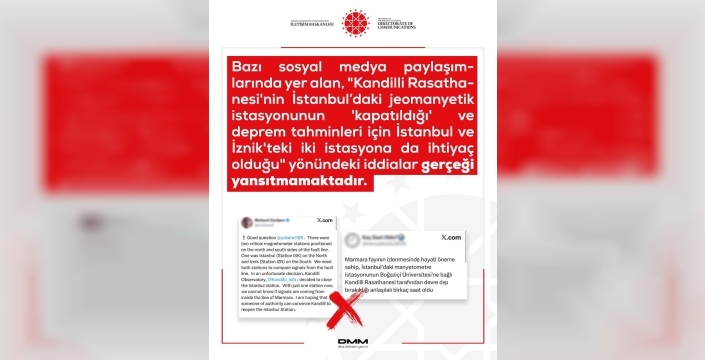 Kandilli Rasathanesi, İstanbul’daki jeomanyetik istasyonunun kapatıldığı iddialarını yalanladı