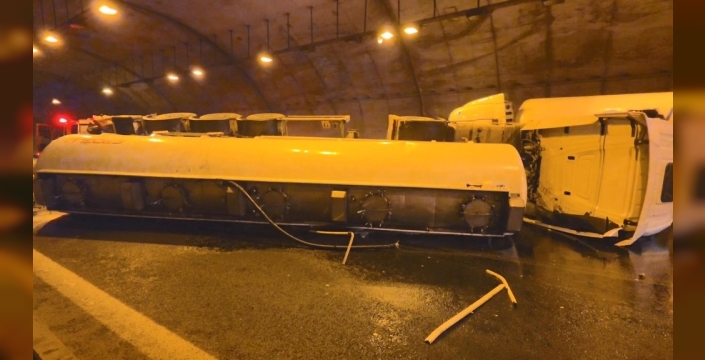 Kuzey Marmara Otoyolu'nda dehşet anları: Tünelde tanker faciası trafiği felç etti