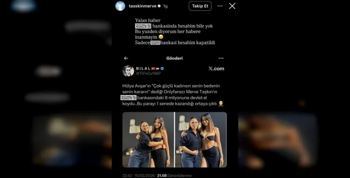 Merve Taşkın'dan şaşırtan banka hesabı açıklaması: 'Hesabım bile yok!