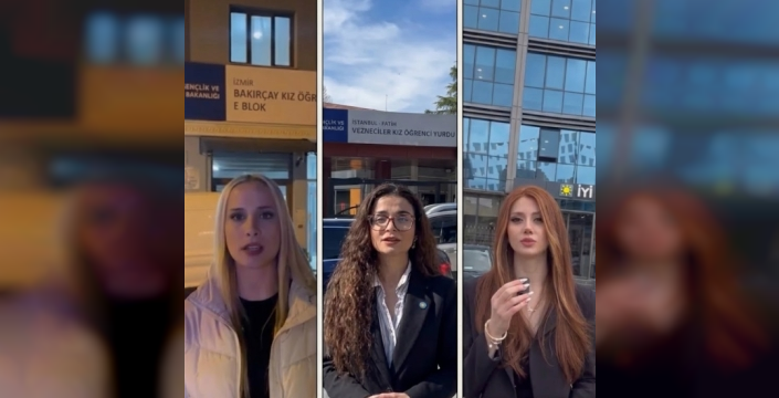 İYİ PARTİ GENÇLERİ, VİDEO ÇEKİP KIZ ÖĞRENCİLERİN YURTLARDAKİ SORUNLARINA NEŞTER VURDU