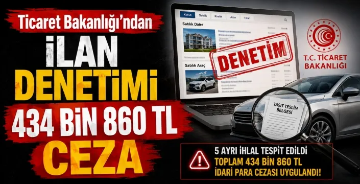 Ticaret Bakanlığı’ndan İlan Denetimi 434 Bin 860 TL Ceza