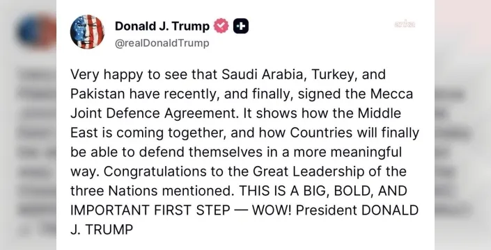Trump, Mekke savunma anlaşmasını destekledi