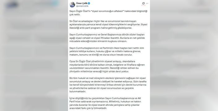 AK Parti sözcüsünden YENİ Parti liderine tepki