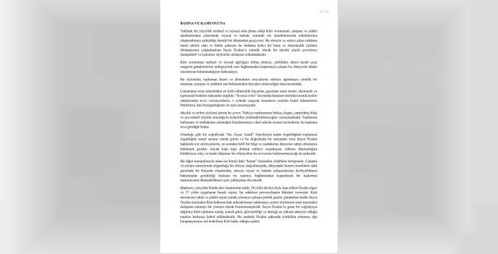 Asrın Hukuk Bürosu'ndan Öcalan açıklaması: Hedef Kürt halkı