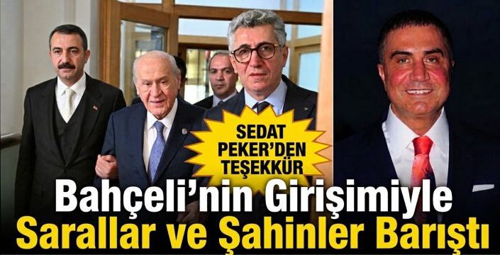 Bahçeli'nin Girişimiyle Sarallar ve Şahinler Barıştı: Sedat Peker'den Teşekkür