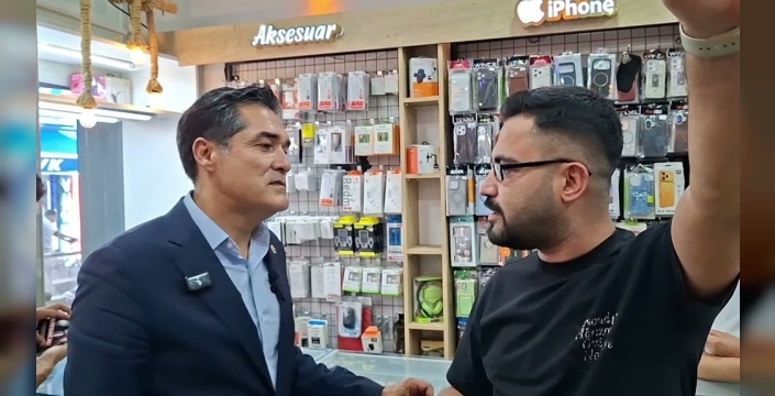Buğra Kavuncu Osmaniye'de esnafla görüştü