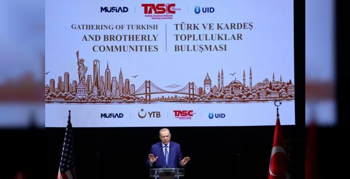 Cumhurbaşkanı Erdoğan, Türk ve Kardeş Toplulukları Buluşması'nda mesajlar verdi