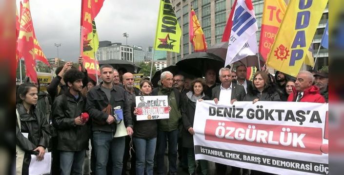 Deniz Göktaş için adliye önünde destek açıklaması yapıldı