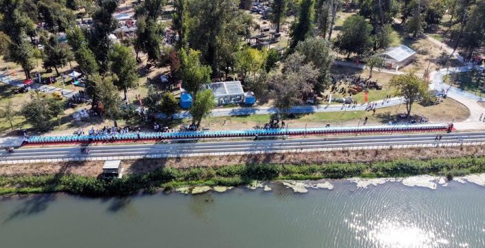 Edirne Gastronomi Festivali'nde 150 metre peynir sofrası kuruldu