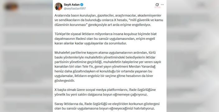 Emek Partisi genel başkanı erişim engellerine tepki gösterdi
