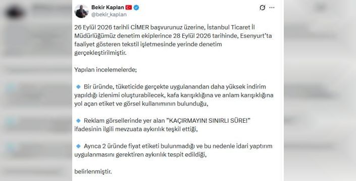 Esenyurt'taki tekstil işletmesine denetim yapıldı