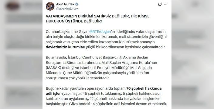 Fon soruşturmasında 45 şüpheli tutuklandı
