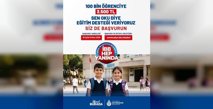 İBB'nin 'Sen Oku Diye' projesi için başvurular sürüyor