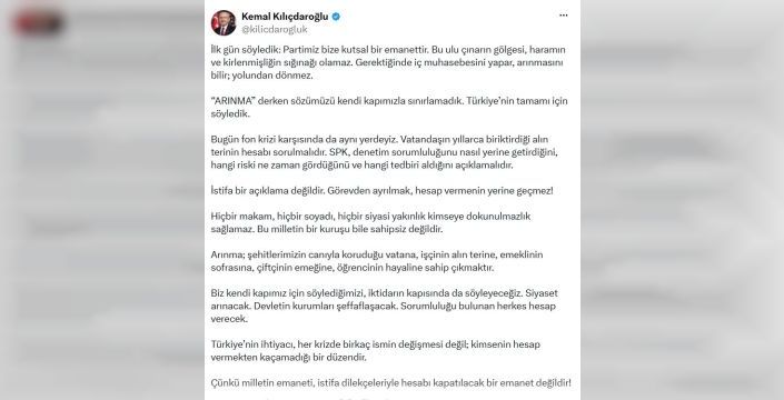 Kılıçdaroğlu: Alın terinin hesabı sorulmalı