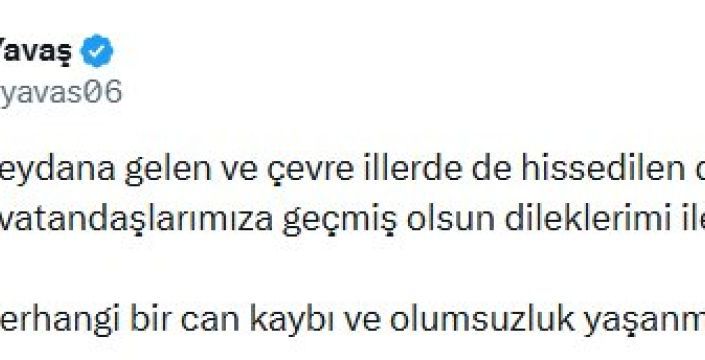 Mansur Yavaş, Şanlıurfa'daki deprem sonrası açıklama yaptı