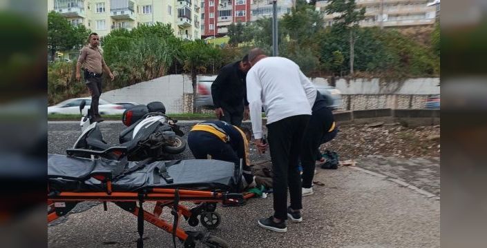 Mudanya'da motosikletin devrilmesi sonucu sürücü ağır yaralandı