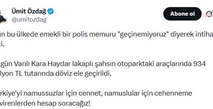 Özdağ: Namussuzlar için cennet, namuslular için cehennem yapandan hesap sorulacak