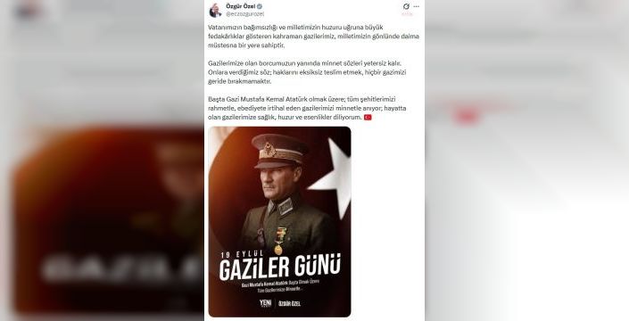 Özgür Özel'den gazilere haklarını verme sözü