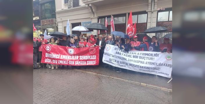 Samsun'da emeklilerden Anayasa Mahkemesi'ne zam talebi