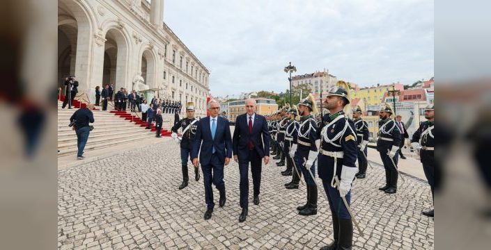 TBMM Başkanı Kurtulmuş, Portekiz'de resmi törenle karşılandı