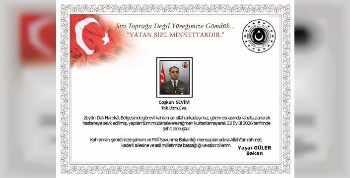 Uzman çavuş hastanede hayatını kaybetti