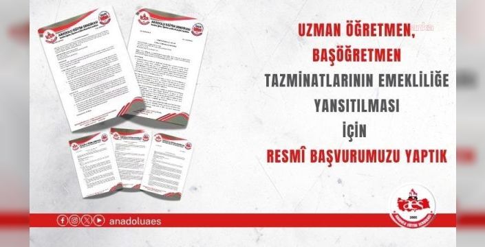 Uzman ve başöğretmen tazminatları emekliliğe dahil edilsin talebi