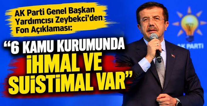 AK Parti Genel Başkan Yardımcısı Zeybekci'den Fon Açıklaması: