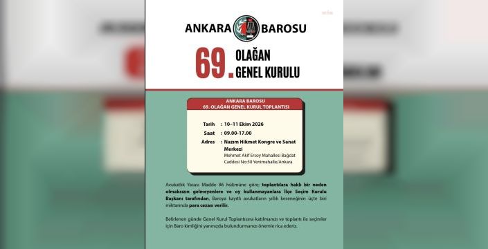 Ankara barosu seçimleri dört adayla başlıyor