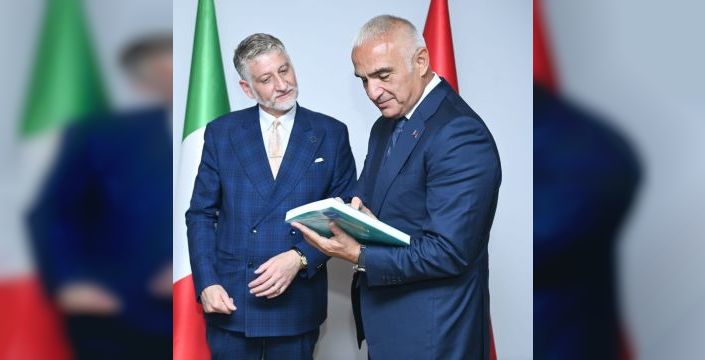 Bakan Ersoy ve İtalyan mevkidaşı Pamukkale'de buluştu