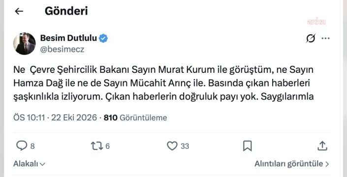 Besim Dutlulu, AK Parti'ye geçeceği iddialarını yalanladı