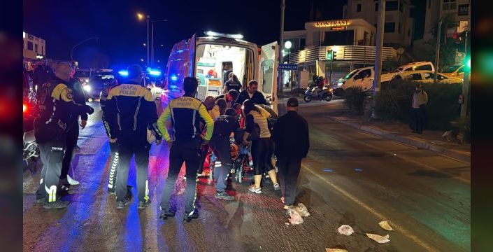 Bodrum'da motosiklet çarpan kadın hastanede hayatını kaybetti