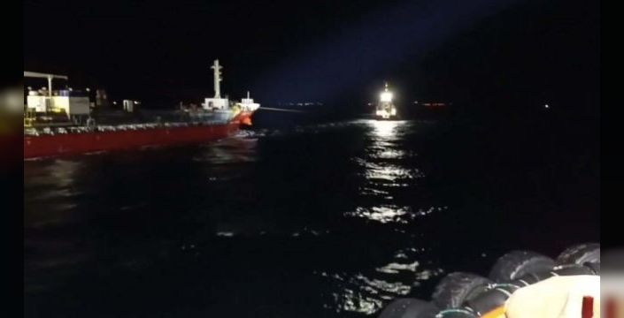 Çanakkale Boğazı'nda tanker arızası nedeniyle müdahale yapıldı