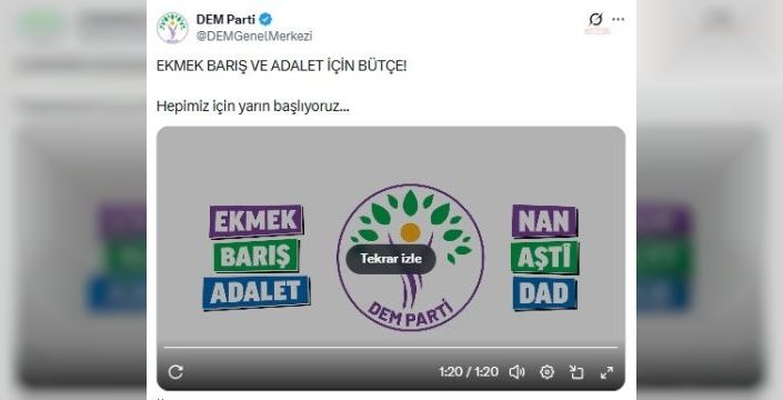 DEM Parti'den 2027 bütçesi için adil bölüşüm talebi