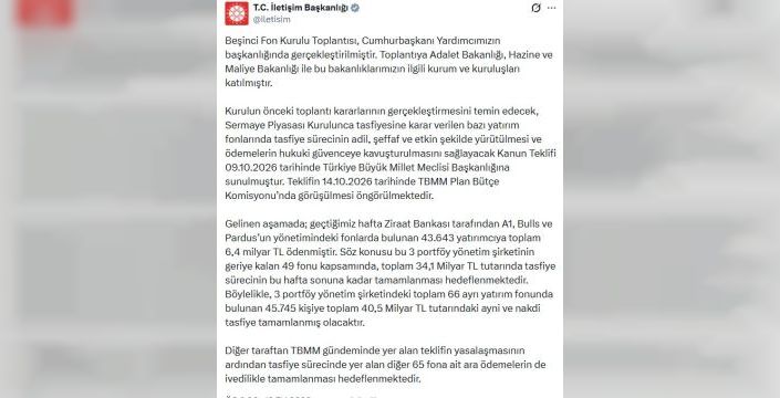 Fon kurulu 5. toplantısını yaptı