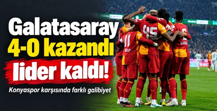 Galatasaray, Konyaspor'u 4-0 yenerek lider kaldı