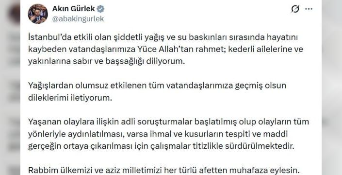 İstanbul'daki su baskınları için adli soruşturma başlatıldı