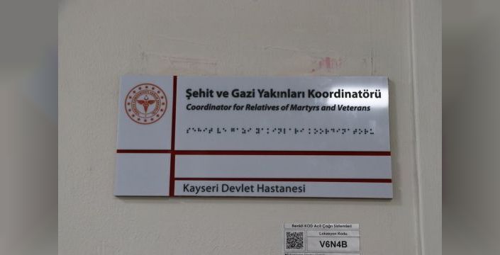 Kayseri Devlet Hastanesi'nde gazi ve şehit yakınları için birim kuruldu