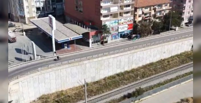 Kırıkkale'de dronlu trafik denetiminden kaçan sürücüye ceza kesildi