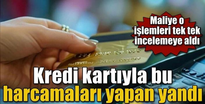 Kredi kartıyla bu harcamaları yapan yandı! Maliye o işlemleri tek tek incelemeye aldı  