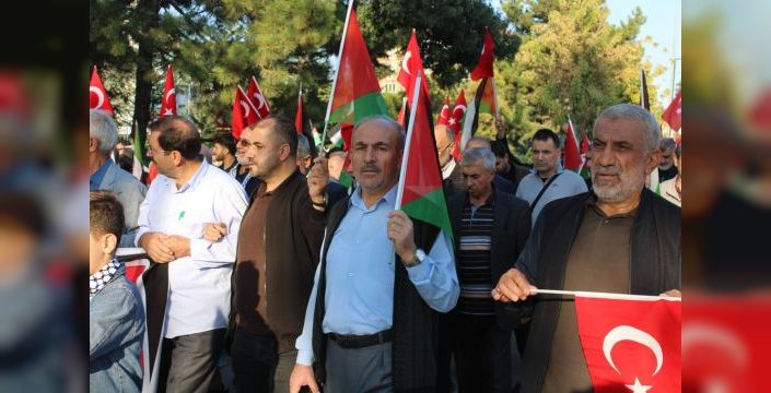 Malatya'da büyük Filistin yürüyüşü gerçekleştirildi
