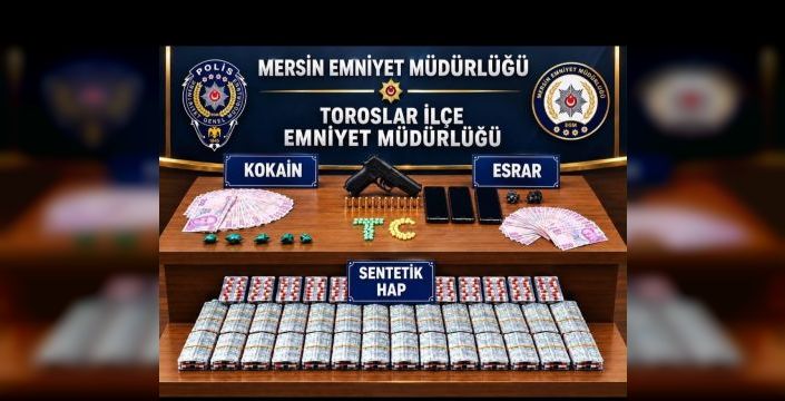 Mersin'de uyuşturucu operasyonu sonucu 4 kişi tutuklandı