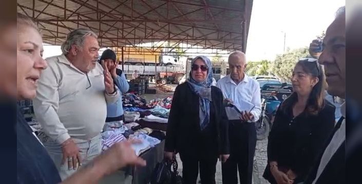 Osmaniye'de pazarcı, İYİ Parti heyetine dert yandı