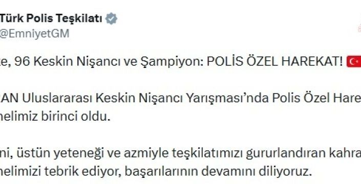 Polis özel harekat uluslararası yarışmada birinciliği aldı